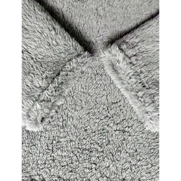 NWT Gorgeous XXL Grey Super Soft & Cozy Sherpa Teddy Pullover Sweatshirt - Picture 6 of 11